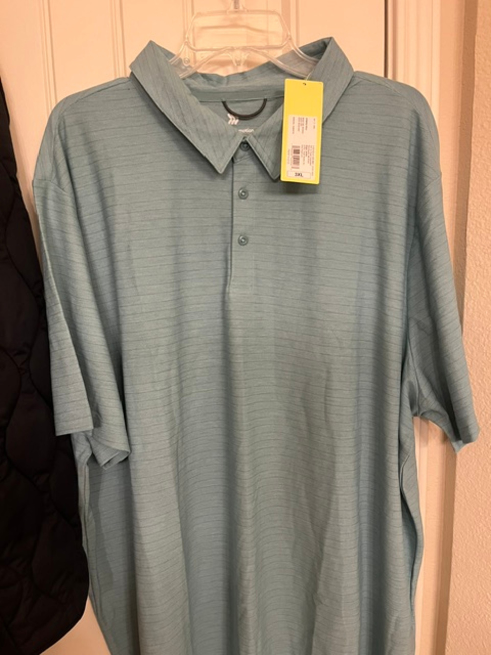 All In Motion Polo Shirt Teal Textured Performance 3XL